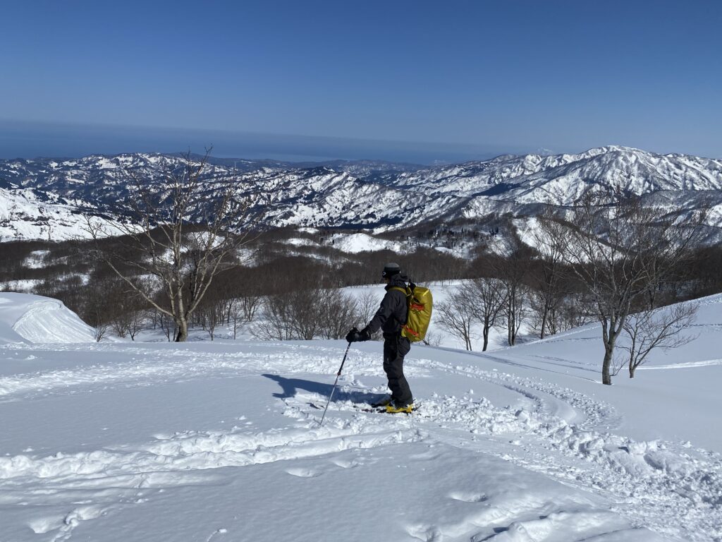 放山 山頂からのドロップ地点