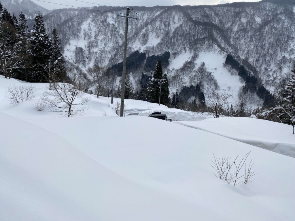 大渚山 大草連 除雪終了地点