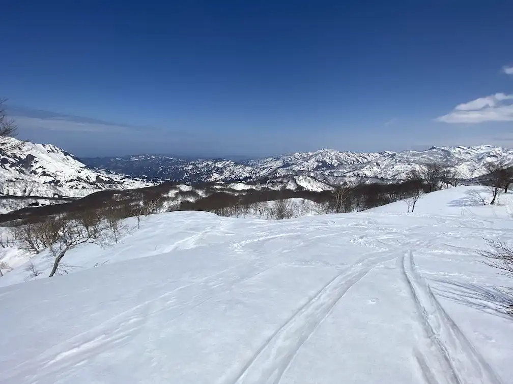 放山BC 放山からの滑り出し