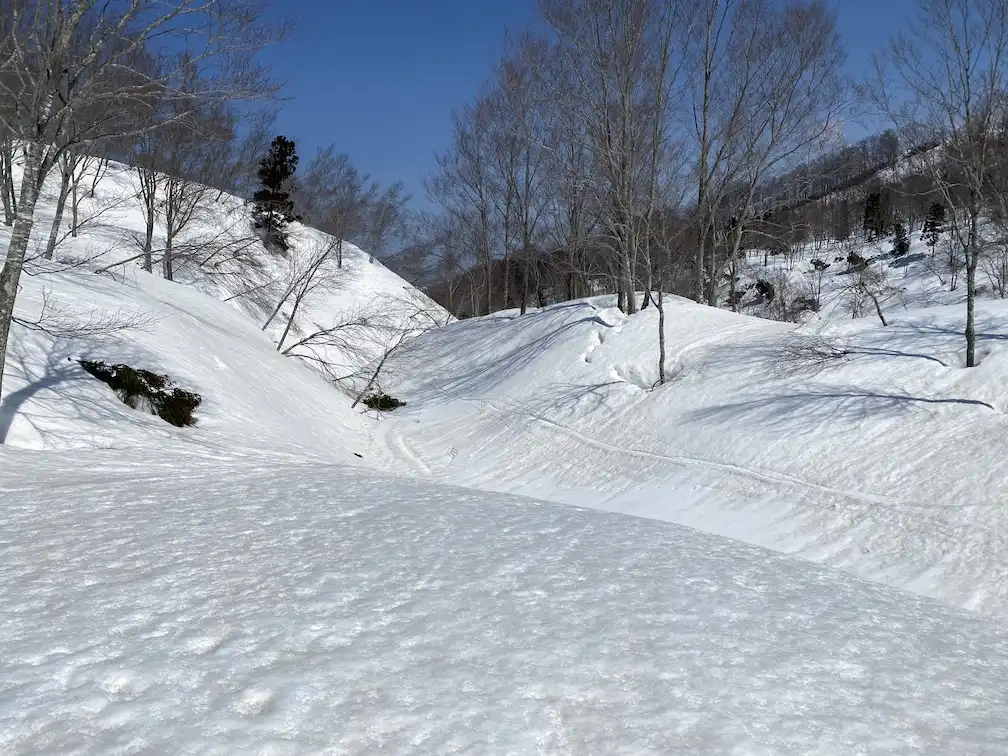 放山BC 登り返し地点